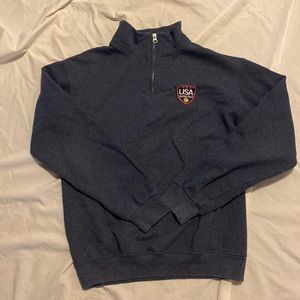 Polo style sweatshirt